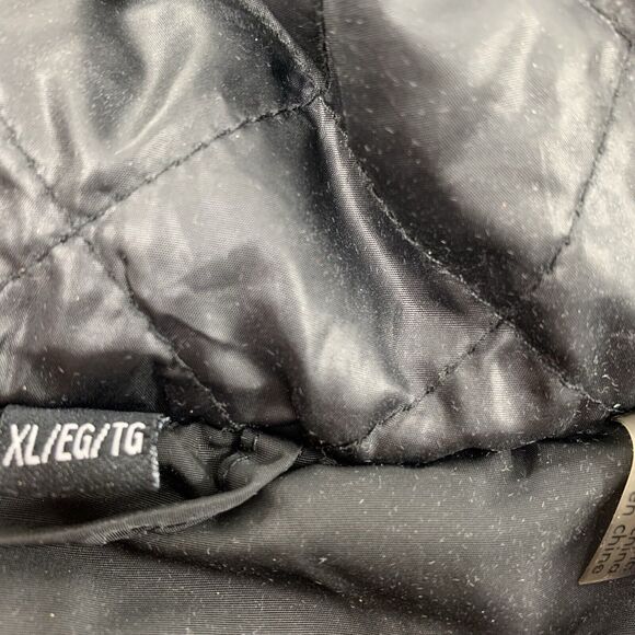 Guess Faux Fur Lined Hooded Puffer Jacket Size XL Womens Solid Black Winter Cold - Picture 8 of 11